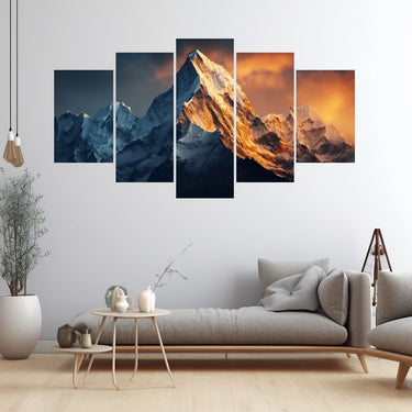 5 Piece Mountain Canvas